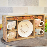 Чайный набор на 4 персоны 180мл с ложками "Кофе мира"