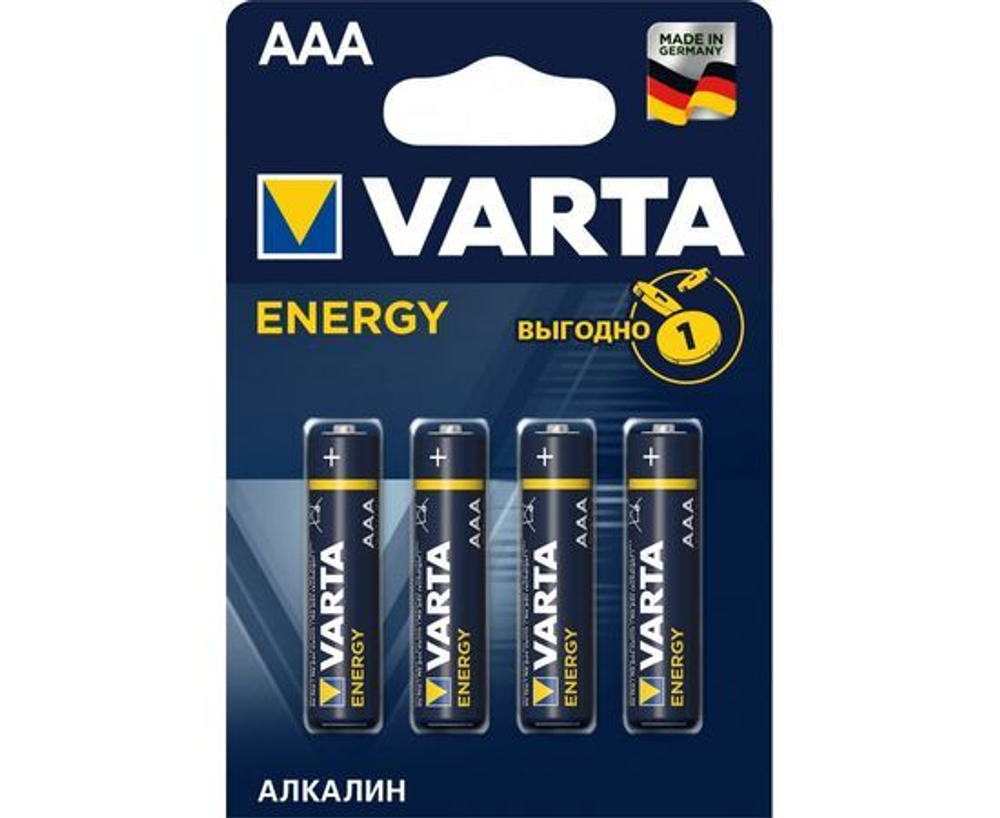 Элемент питания Varta 4103.229/213.414 ENERGY LR03/286 BL4 - блистер 4шт.