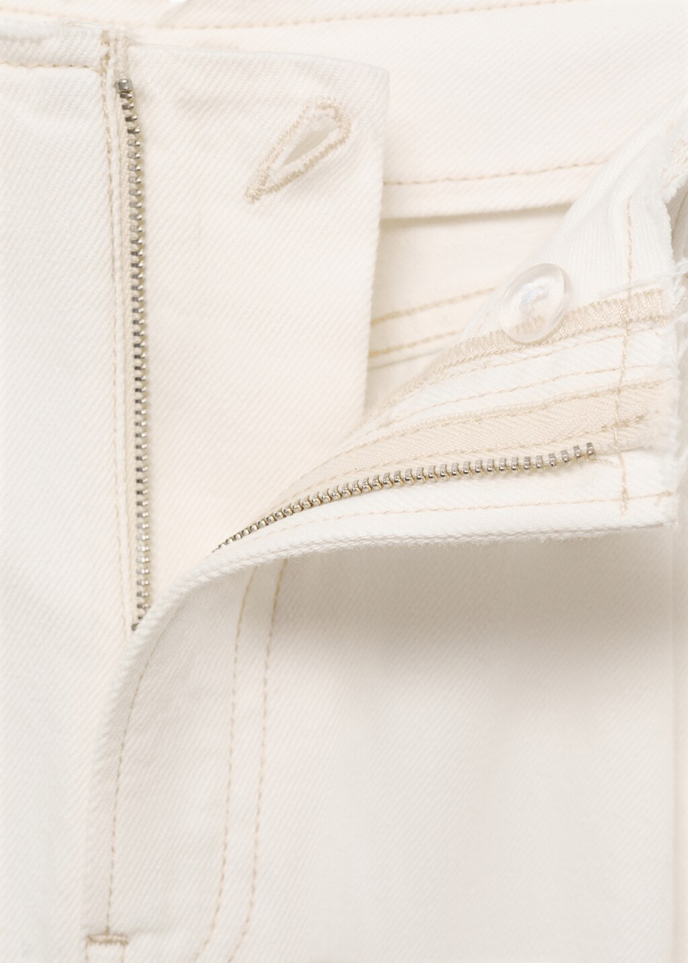 Брюки wideleg из денима с необработанным поясом