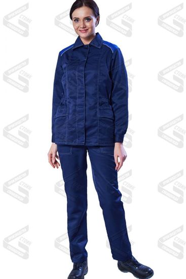 Костюм женский "Лада" брюки (синий/василек)