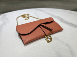 Christian Dior Long Saddle Wallet with Chain