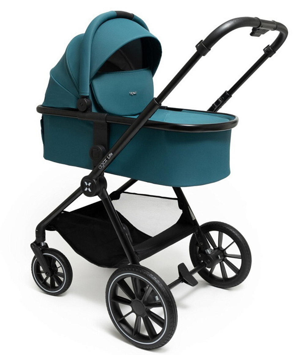 Коляска Agex Life 3 в 1 с автокреслом i-Team Black ALG528 Green (Зеленый)