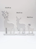 Новогодние декор. Набор из трех оленей 31см, 24см, 16см