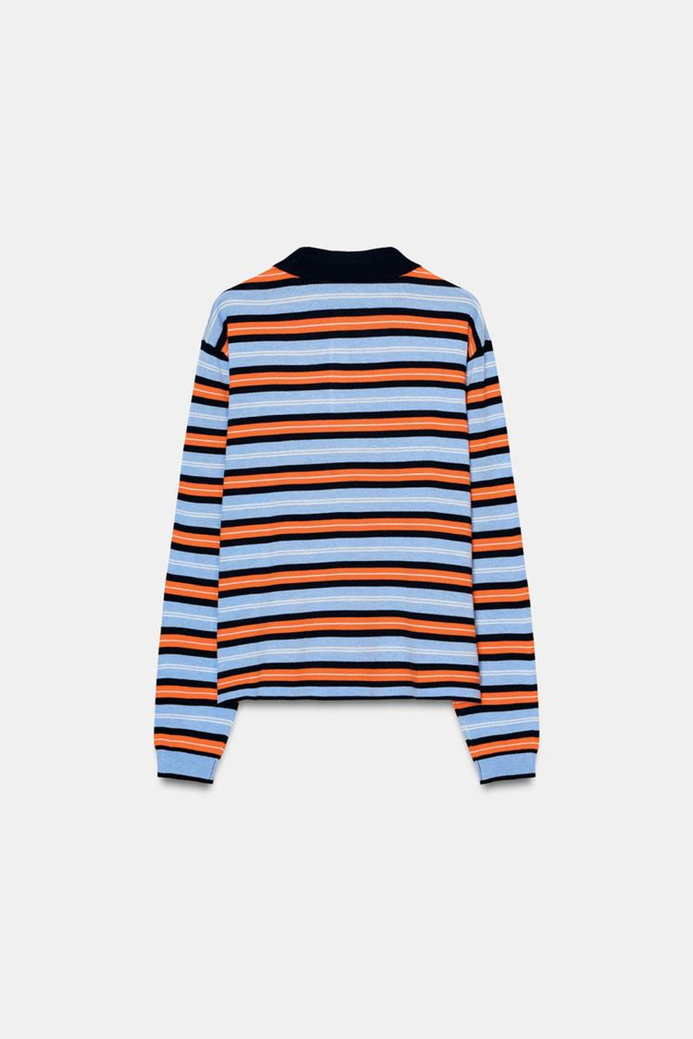 ZARA ТРИКОТАЖНОЕ ПОЛО В ПОЛОСКУ, РАЗНОЦВЕТНЫЙ