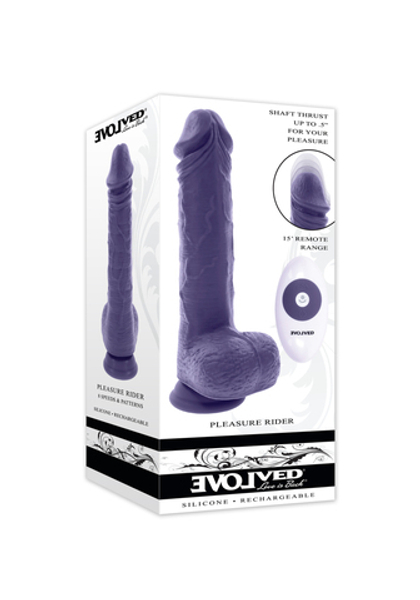 Фаллоимитатор на присоске с вибрацией и поступательными движениями Pleasure Rider