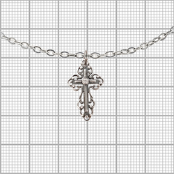 "Подвеска крестик" подвеска в серебряном покрытии из коллекции "Религиозные украшения" от Jenavi с замком карабин
