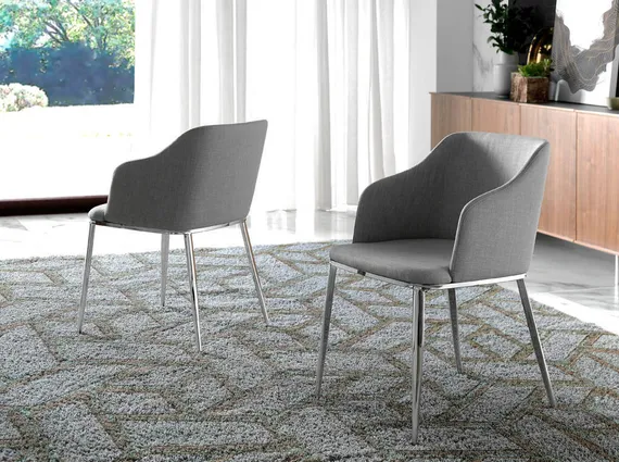 Серый тканевый стул модель 4050