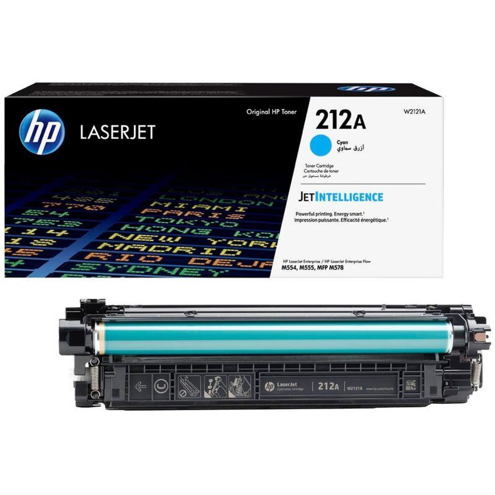 Картридж HP W2121A (212A) для M554/M555/M578 голубой (4500 стр)