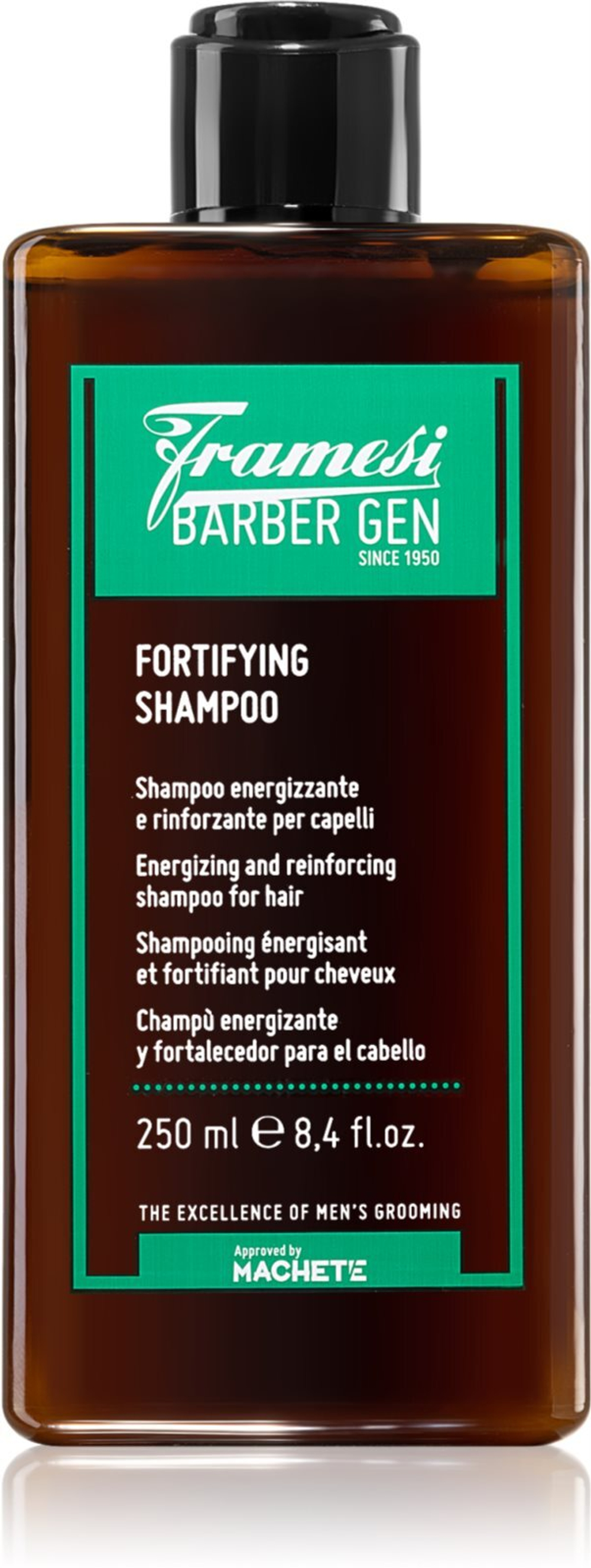 Framesi Barber Gen Fortifying - укрепляющий шампунь для истонченных волос со склонностью к выпадению /   250  ml  / GTIN 8032505872471