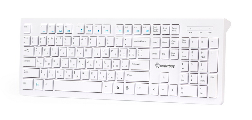 Клавиатура проводная Smartbuy 206 USB (белый) Ultra-slim (SBK-206US-W)