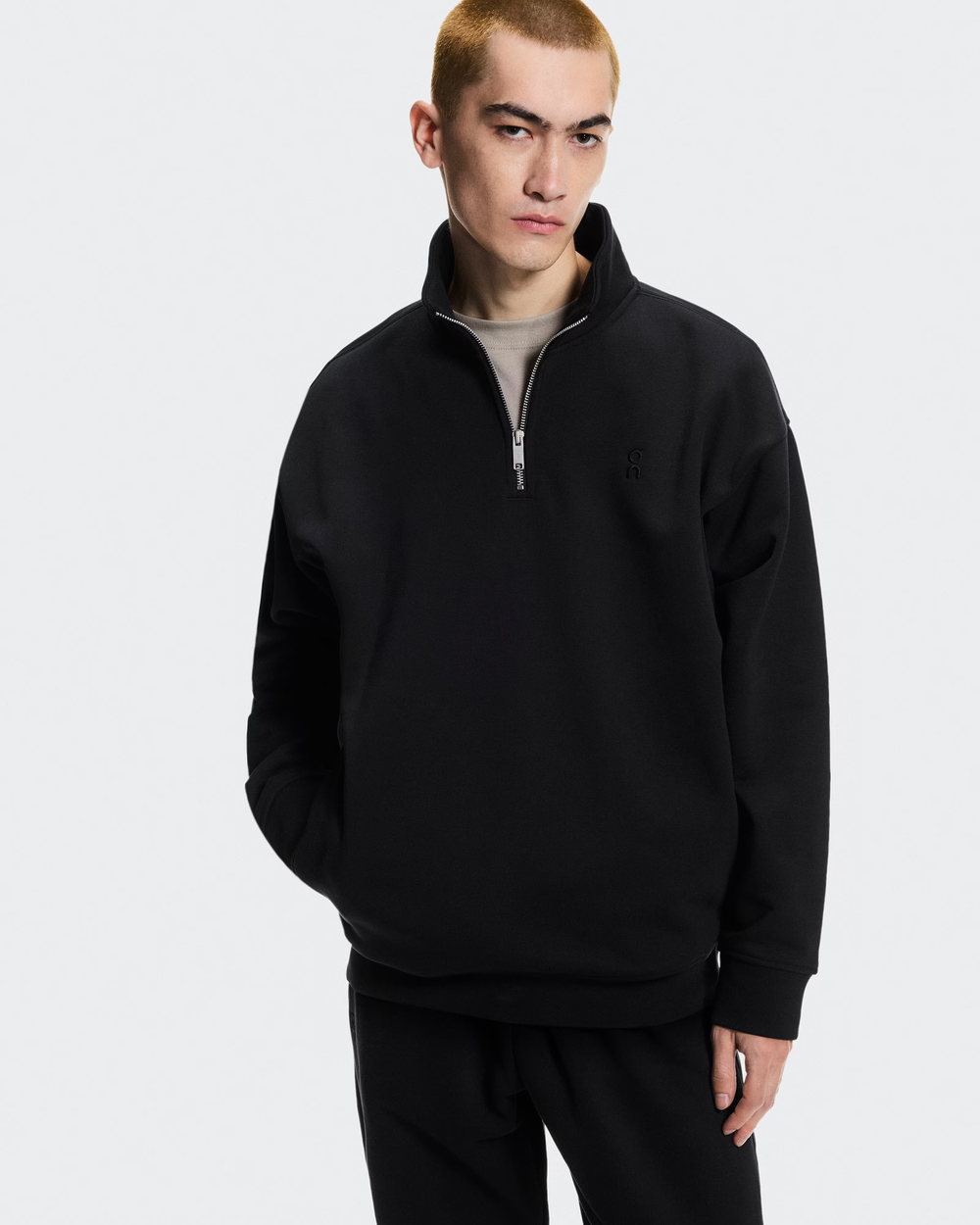 Свитшот на молнии On Club Collective 1/4 Zip - Black