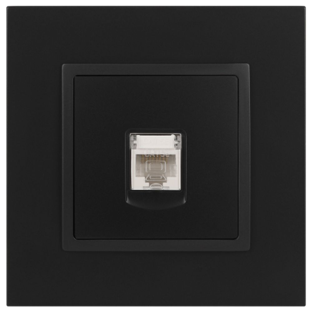 Розетка ЭРА Elegance 14-3107-05 информационная RJ45 IP20 антрацит