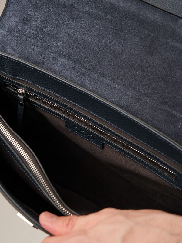 Мужская кожаная сумка Levi DBR 7115 насыщенный синий