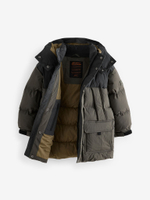 Куртка утепленная с капюшоном для мальчика Next 414-199, Хаки