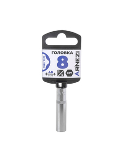Головка 1/4" Super Lock 8 мм L=48 мм удлиненная, на холдере Arnezi R0020108