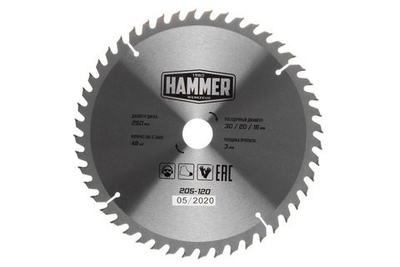 Диск пильный твердосплавный HAMMER Ф250х30мм 48зуб.