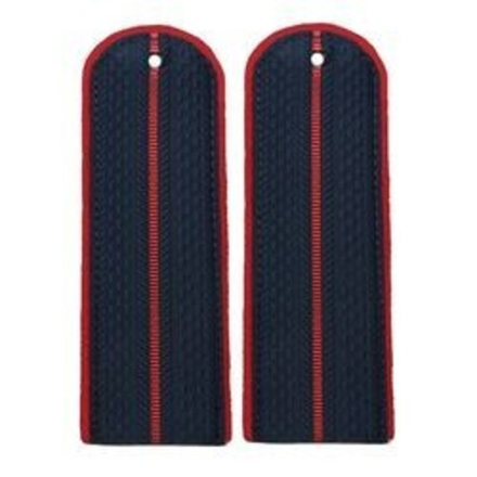 Погоны темно-синие с красным кантом 1 красный просвет Полиция (ОВД) пластик