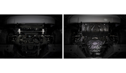 Защита радиатора, картера, КПП и РК АвтоБроня для Fiat Fullback (V - 2.4D) 2016-н.в./Mitsubishi L200 V (V - 2.4D) 2015-2019 2018-н.в./Mitsubishi Pajero Sport III (V - 2.4D; 3.0) 2016-2021 2021-н.в., штампованная, сталь 1.8 мм, 4 части, с крепежом, K111.04046.3