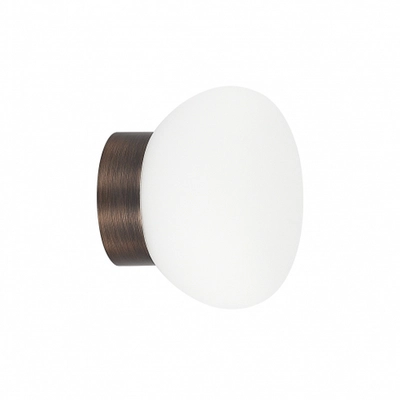 Светильник накладной MUNICH под лампу G9,  опаловое стекло,  основание цвета темная бронза,  D140xH115мм,  IP54