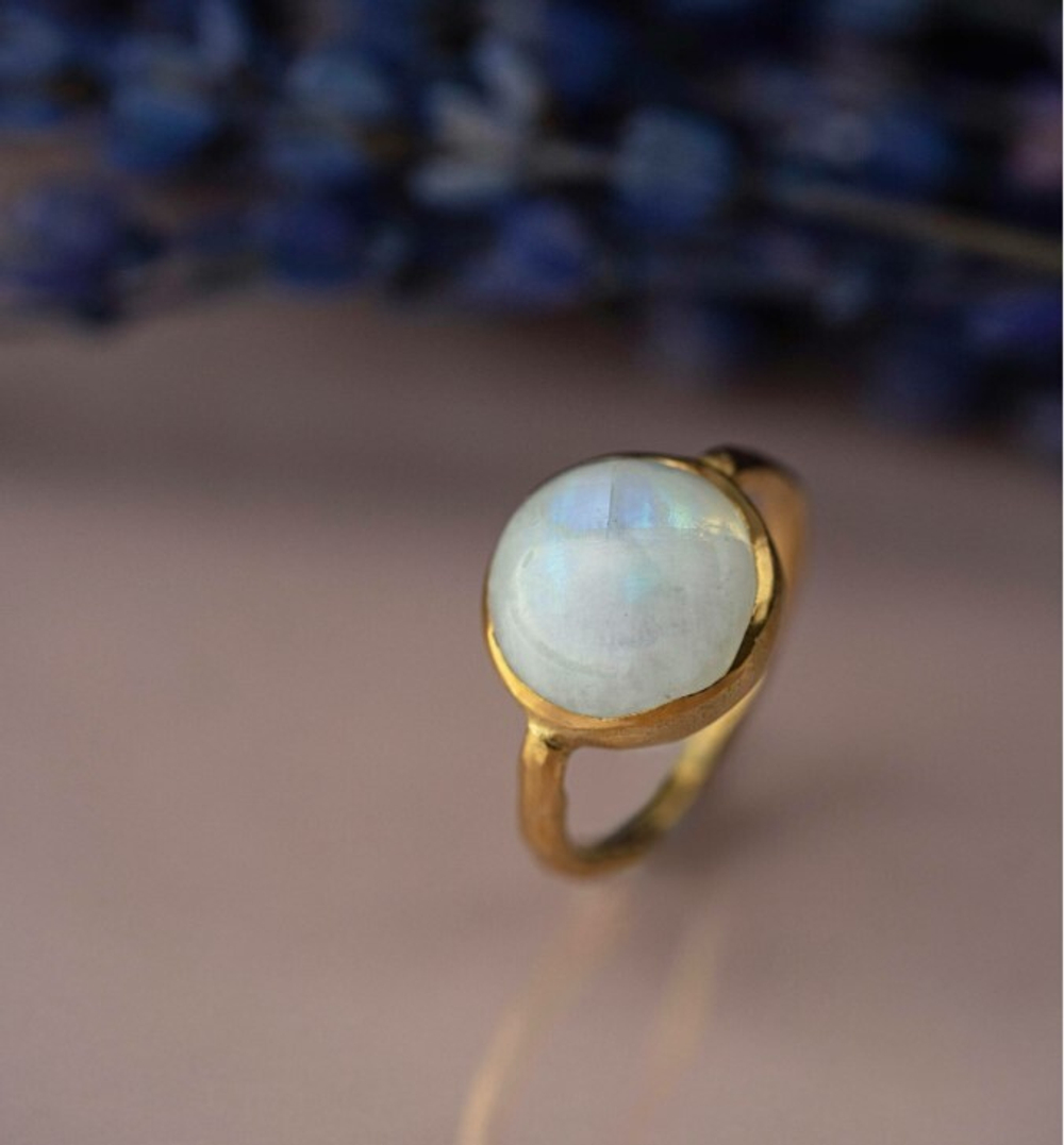 E.Tolstaya Кольцо с лунным камнем, позолота