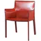 Стул с подлокотниками Barrie красная кожа
