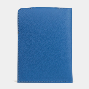 Обложка-кармашек для паспорта London из кожи теленка, синего цвета