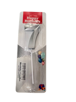 Свечи "Цифра (0-9) " Серебро