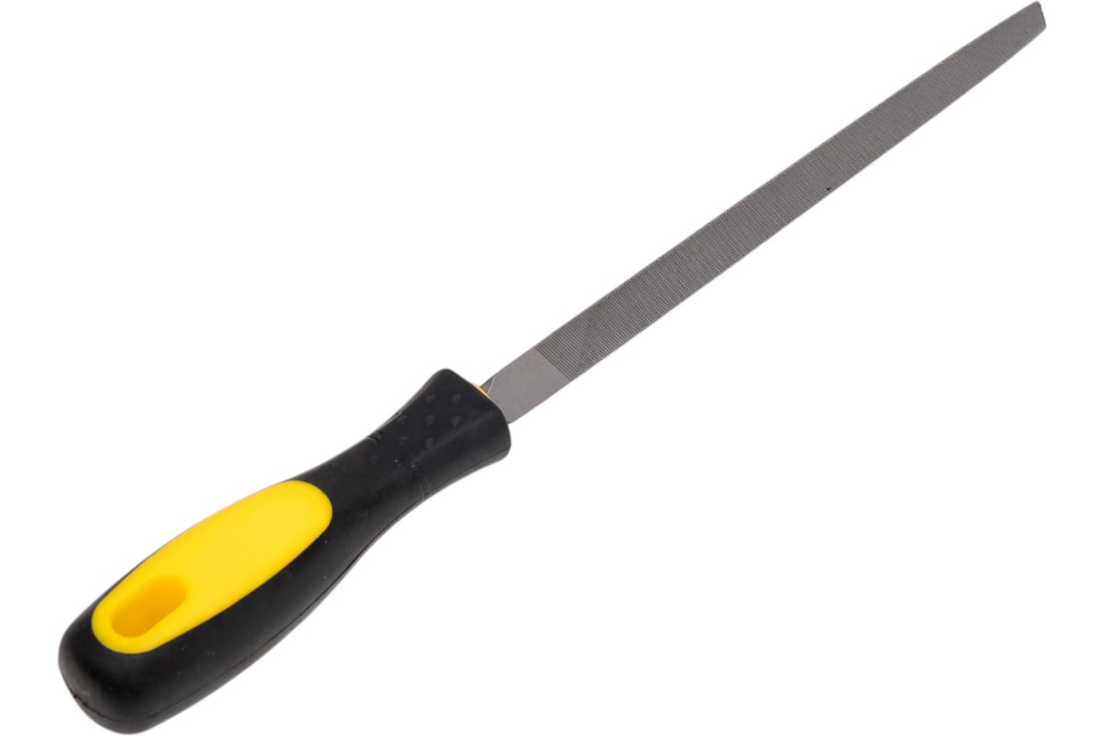 Напильник STAYER _PROFI_ трехгранный, с двухкомпонентной рукояткой, № 2, 250мм