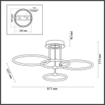 5282/96CL LN Люстра LED 96Вт 3000-6000К 220В IP20 LEDIO