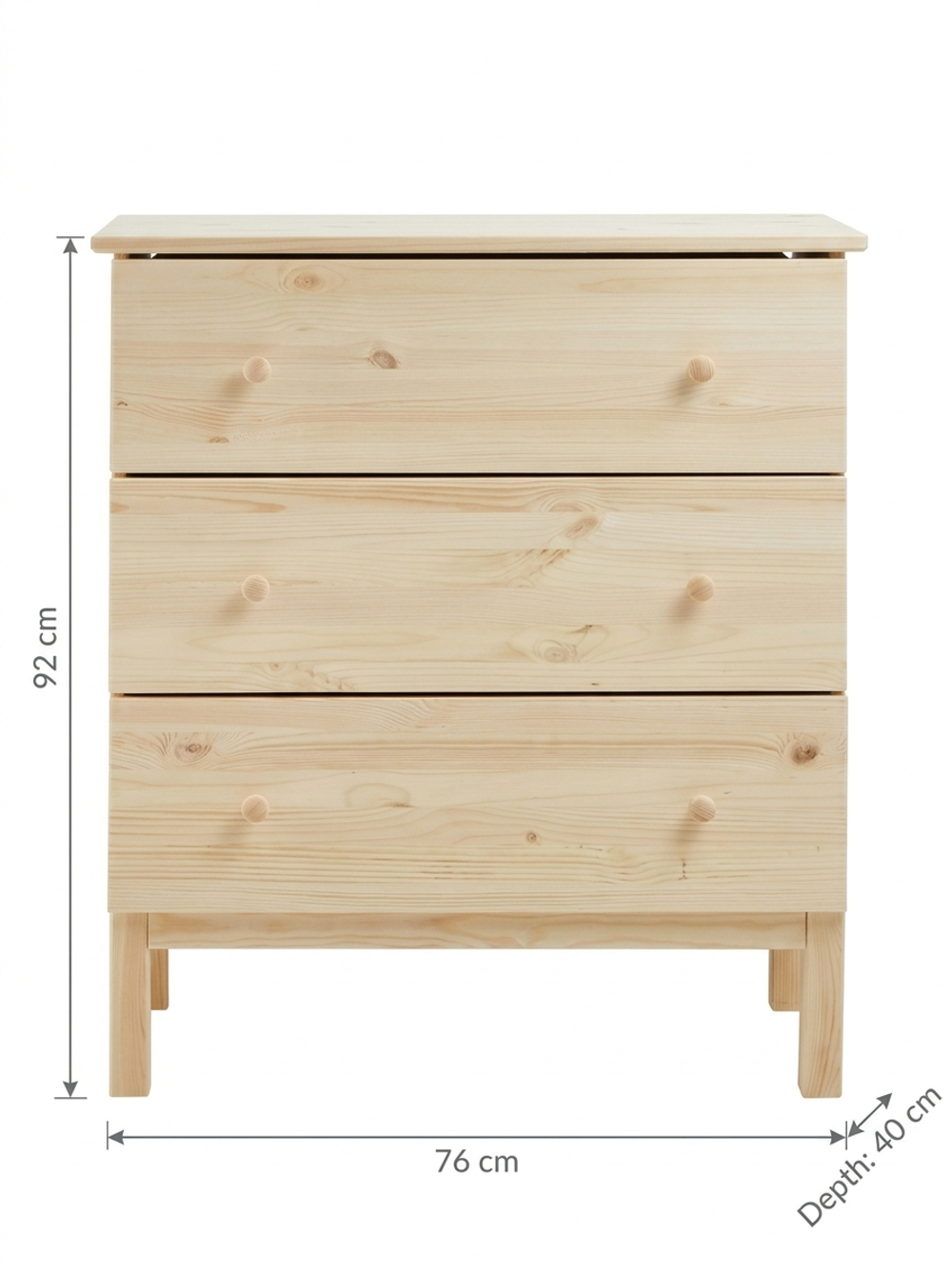 Комод с ящиками Тарва, массив сосны