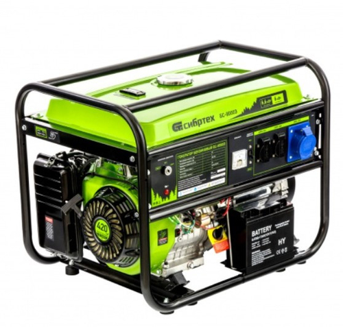 Электрогенератор бензиновый Сибртех БС-8000Э 94549