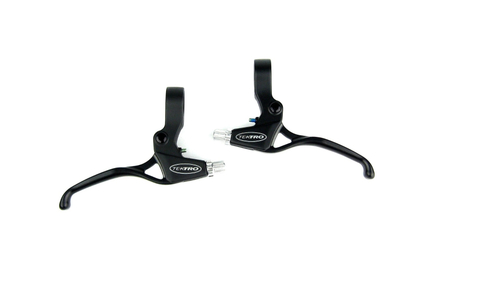 Ручки тормозные Tektro, под "три пальца", алюминиевые, черные