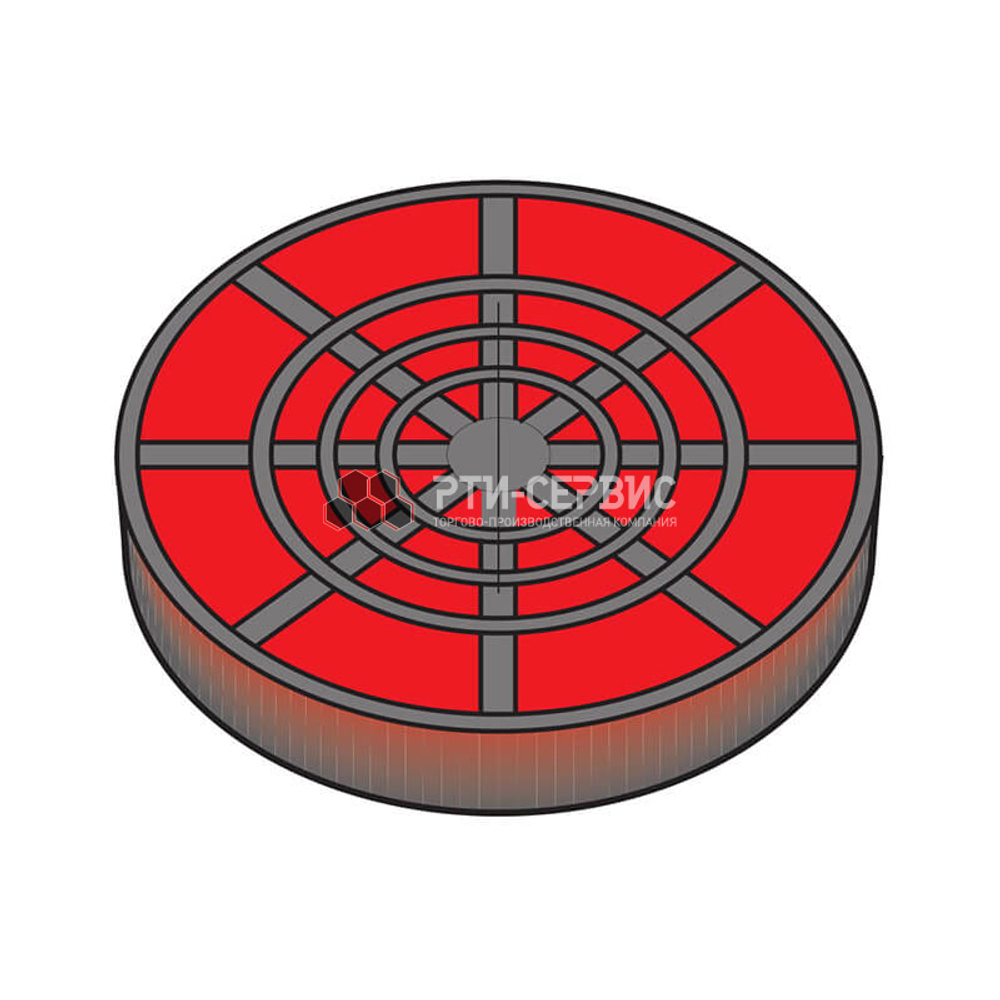 Резиновая накладка (РТИ-СЕРВИС 1040K) для подкатного домкрата "AC Hydraulic", кордированная