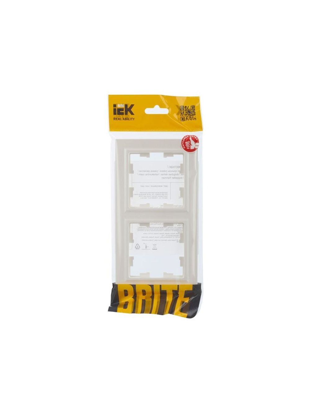 Рамка 2-м BRITE РУ-2-БрЖ жемчуж. IEK BR-M22-K36