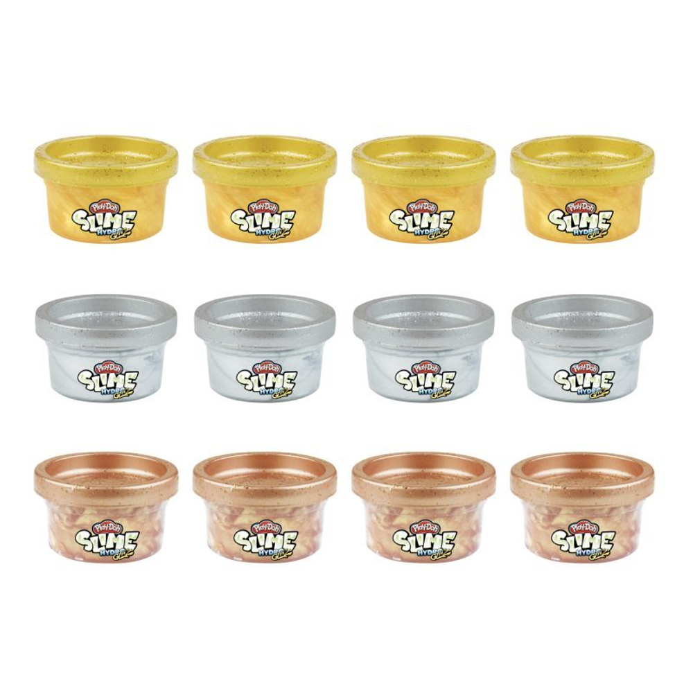 Play-Doh Slime - HydroGlitz, 12 шт., металлические тубы E9434