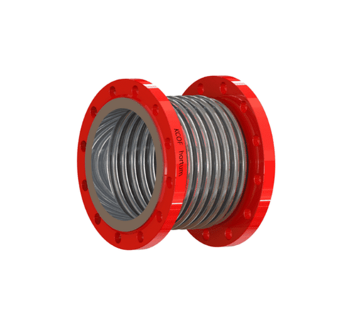 Компенсатор сильфонный осевой многослойный б/кожуха с внутренним экраном сталь нерж КСОF.3 Ру16 фл поворотный (фл сталь) Hortum