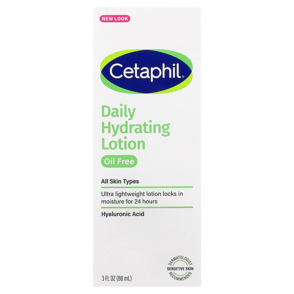 Cetaphil, увлажняющий лосьон для ежедневного применения, без масла, для всех типов кожи, 88 мл (3 жидк. унции)