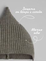 Чепчик детский вязаный на завязках