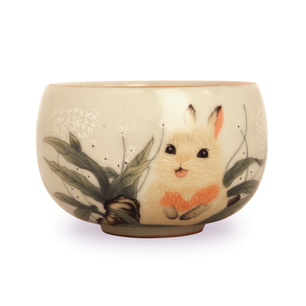 312114 Пиала МИЛОТА "Кролик" форма Чаша, обжиг Жуяо, 100мл, фарфор