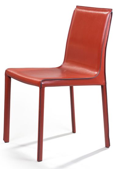 Стул Barrie, кожа ретро-красный