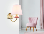 Светильник настенный LH75027 GD/PI золото/розовый E14 max 40W 240*150*240
