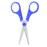 Ножницы канцелярские прямые 14 см, 3 шт, с прорезиненной ручкой, MC-Basir, набор простых ножниц для резки бумаги, картона и рукоделия