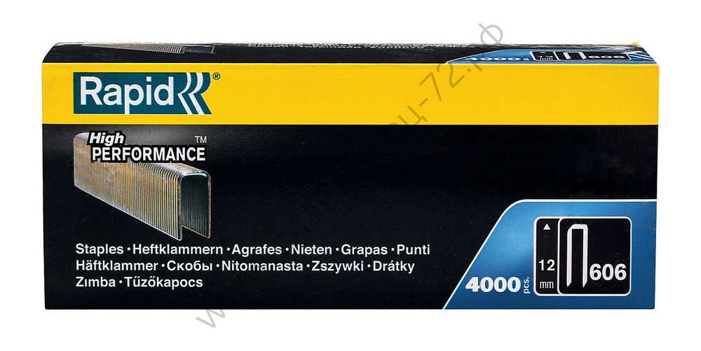 RAPID узкие тип 606 12 мм, 4000 шт, Супертвердые закаленные скобы (11895002)