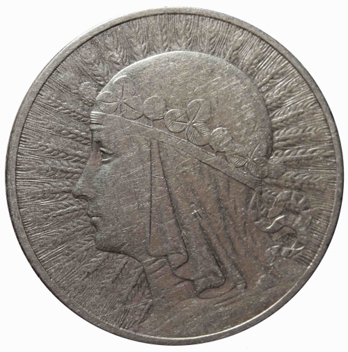 10 злотых Польша Ядвига 1932 год VF-XF №2