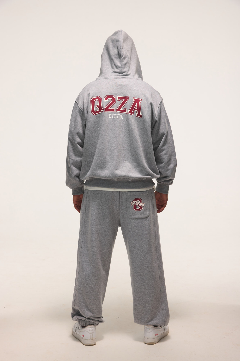 Джоггеры Q2ZA People oversize (серый меланж)
