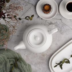 Чайник 850 мл d 15,5 см h9,5 см белый фарфор NEW P.L. Proff Cuisine [1]