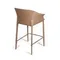 Полубарный стул Gio, серо-коричневая кожа