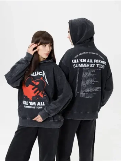 Худи PARABOLA Metallica оверсайз варенка для мужчин и женщин