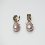 Серьги с подвесками из барочного жемчуга