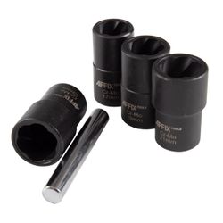 AFFIX (AF10930005C) Набор торцевых головок для поврежденных гаек и болтов, 17-22 мм, кейс, 5 предметов